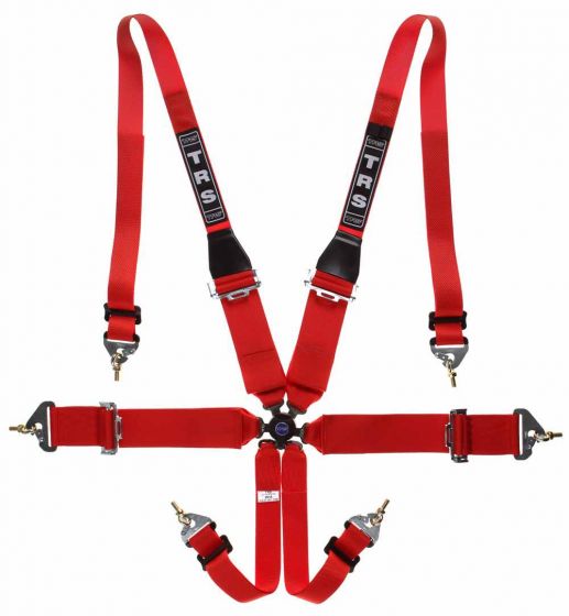Magnum 6 Point FHR Only FIA Harness red